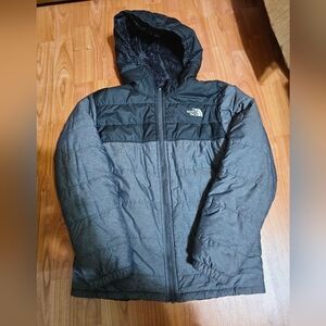 The North Face Boys Gray and Black Jacket (Reversible)
